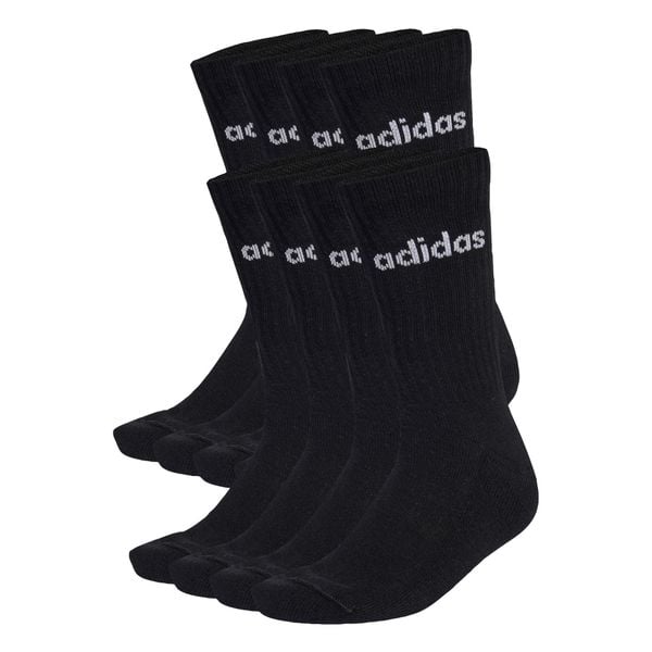 SKARPETY DO ŁYDKI LINEAR CUSHIONED, OPAKOWANIE 10 PAR. Białe skarpetki damskie Adidas, bez wzorów, z bawełny. Za 129.00 zł.