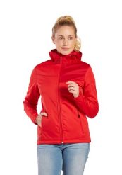 Kurtka damska Erima Softshell Performance. Czerwone kurtki sportowe damskie Erima, m, bez wzorów, z materiału, bez ramiączek, z kapturem, trekkingowe. Za 180.61 zł.