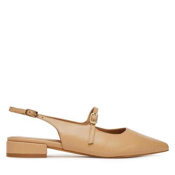 Baleriny Sergio Bardi. Brązowe balerinki damskie Sergio Bardi, bez wzorów, bez obcasa, bez zapięcia. Za 279.99 zł.