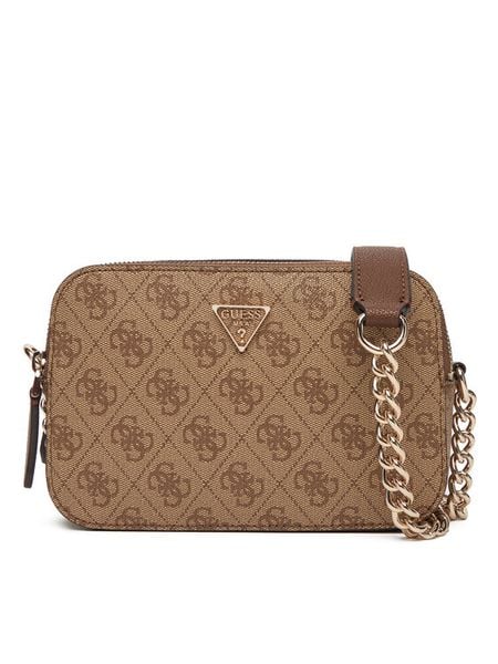 Guess Torebka Noelle II HWBG96 72140 Brązowy. Brązowe torebki do ręki damskie Guess, z aplikacjami, ze skóry, bez dodatków. Za 269.99 zł.