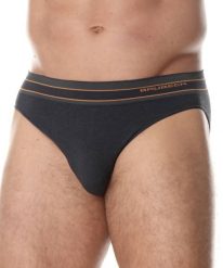 Slipy z wełną merino męskie Brubeck ACTIVE WOOL. Szare slipki męskie Brubeck, m, bez wzorów, z materiału. Za 84.99 zł.