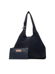 Coccinelle Torebka C-Easy E1 THE 11 01 01 Granatowy. Niebieskie shopperki damskie Coccinelle, bez wzorów, bez dodatków. Za 1,399.00 zł.