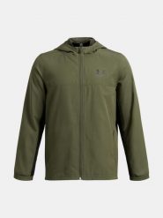 Kurtka Under Armour UA B Rival Wvn. Zielone kurtki męskie Under Armour, bez wzorów, z materiału, bez kaptura. Za 252.92 zł.