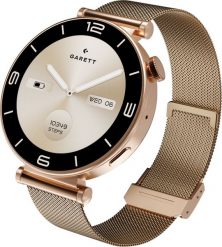 Garett Rose Różowe Złoto-mesh. Czerwone, cyfrowe zegarki sportowe bez wzorów, z meshu, złote, do biegania. Za 299.00 zł.