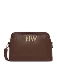 Nine West Torebka CEO-ISABELLA-S23599-1 Brązowy. Brązowe listonoszki damskie Nine West, bez wzorów, z materiału, bez dodatków. Za 199.99 zł.