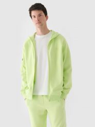 4F Bluza dresowa rozpinana z kapturem męska - zielona XL. Zielone bluzy sportowe męskie 4F, m, bez wzorów, z bawełny, z kapturem. W wyprzedaży za 79.99 zł.