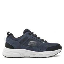 Trekkingi Skechers. Niebieskie buty zimowe męskie Skechers, bez zapięcia. Za 309.99 zł.