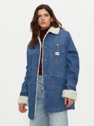 Lee Kurtka jeansowa Chore 112355111 Niebieski Relaxed Fit. Niebieskie kurtki damskie Lee, m, bez wzorów, z bawełny, bez kaptura. Za 419.99 zł.