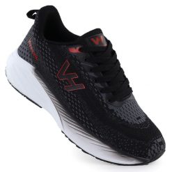 Półbuty sportowe męskie lekkie czarne Vanhorn YW27308BK2. Czarne buty sportowe męskie Vanhorn, bez wzorów, z tkaniny, bez zapięcia, trekkingowe. Za 149.99 zł.