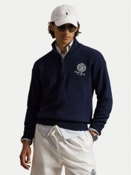Polo Ralph Lauren Bluza 710B18061001 Granatowy Regular Fit. Niebieskie bluzy męskie Polo Ralph Lauren, m, bez wzorów, z bawełny, bez ramiączek, bez kaptura. Za 1,199.00 zł.