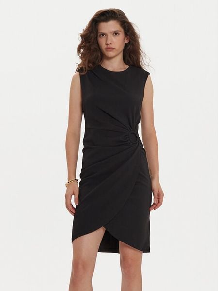 DKNY Sukienka koktajlowa DD4G128C Czarny Slim Fit. Czarne sukienki damskie DKNY, bez wzorów, z syntetyku, wizytowe, bez kołnierzyka, bez ramiączek. Za 359.99 zł.