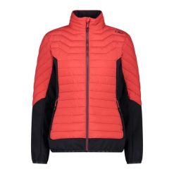 Kurtka damska turystyczna CMP 34Z2476. Czerwone kurtki sportowe damskie CMP, s, bez wzorów, z materiału, bez ramiączek, z kapturem, primaloft. Za 554.35 zł.