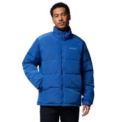 Kurtka sportowa męska Pike Lake Novelty Jacket. Niebieskie kurtki sportowe męskie Columbia, l, bez wzorów, z materiału, bez kaptura, trekkingowe. Za 479.99 zł.