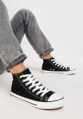 Czarne Trampki Arrielura. Czarne trampki i tenisówki damskie Renee, bez wzorów, z gumy, przed kolano, bez zapięcia. Za 59.99 zł.