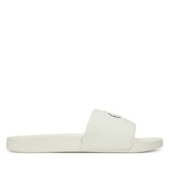 Klapki Calvin Klein Jeans. Białe klapki męskie Calvin Klein Jeans, bez wzorów, z jeansu, bez zapięcia. Za 129.99 zł.