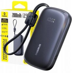 Powerbank Baseus Powerbank EnerFill FC21 Qpow 20000mAh 22.5W z wyświetlaczem z dołączonym kablem - czarny. Czarne powerbanki Baseus. Za 105.11 zł.