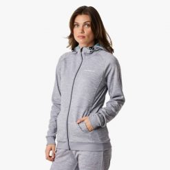 Bluza treningowa damska Swedemount Training Logo Zip Hood II szybkoschnąca. Niebieskie bluzy damskie SWEDEMOUNT, bez wzorów, wakacyjne, bez ramiączek, bez kaptura. Za 224.99 zł.