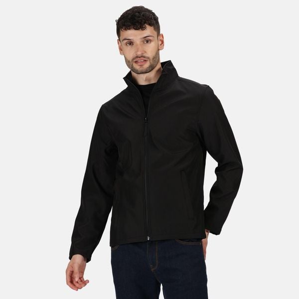 Kurtka Softshellowa Męska Lekka. Czarne kurtki męskie Regatta, m, bez wzorów, z jersey, bez kaptura, trekkingowe. Za 135.99 zł.