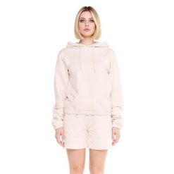 Krótka bluza z kapturem Chic Boxing. Brązowe bluzy damskie LEONE 1947 APPAREL, l, bez wzorów, z tkaniny, sportowe, bez ramiączek, z kapturem. W wyprzedaży za 139.75 zł.