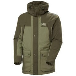 Kurtka puchowa Helly Hansen Escape. Zielone kurtki męskie Helly Hansen, m, bez wzorów, z puchu, casualowe, bez kaptura. W wyprzedaży za 850.70 zł.