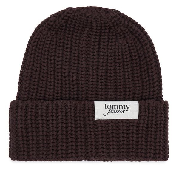 Czapka Tommy Hilfiger. Brązowe czapki damskie Tommy Hilfiger, na zimę, bez wzorów. Za 189.99 zł.