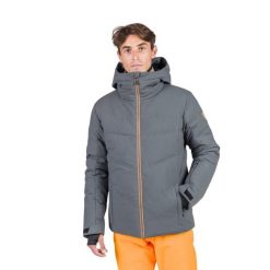 Kurtka narciarska Rossignol męska Siz szara. Szare kurtki sportowe męskie Rossignol, m, bez wzorów, bez kaptura, narciarskie. W wyprzedaży za 1,180.35 zł.