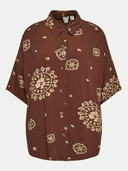 Roxy Koszula Beach Nostalgia ERJWT03614 Brązowy Regular Fit. Brązowe koszule damskie Roxy, m, bez wzorów, z wiskozy, bez kołnierzyka, bez ramiączek. Za 129.99 zł.