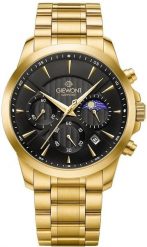 Zegarek Giewont Zegarek Męski Chronograph Sapphire Złoto Czarny GW9460-B4. Czarne zegarki męskie Giewont, bez wzorów, złote. Za 222.15 zł.