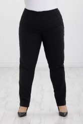 Czarne spodnie Nilda z prostą nogawką wysoki stan PLUS SIZE XXL. Czarne spodnie materiałowe damskie Nasi partnerzy, bez wzorów, z elastanu, biznesowe, z podwyższonym stanem, plus size, krótkie. Za 159.90 zł.