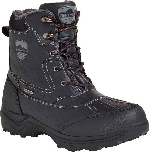 Buty trekkingowe męskie Karrimor MĘSKIE OCIEPLANE BUTY ZIMOWE KARRIMOR SNOW CASUAL K815-BLK. Białe trekkingi męskie Karrimor, na zimę, bez zapięcia. Za 289.00 zł.