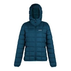 Kurtka Ocieplana Damska Asper. Niebieskie kurtki sportowe damskie Regatta, bez wzorów, z puchu, bez ramiączek, bez kaptura, trekkingowe. Za 278.99 zł.