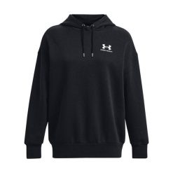 Damska bluza z kapturem Under Armour Essential Flc OS. Białe bluzy damskie Under Armour, bez wzorów, z dzianiny, sportowe, bez ramiączek, z kapturem. Za 350.99 zł.