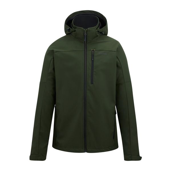 Męska Wodoodporna Kurtka Soft Shell Arana. Zielone kurtki męskie Regatta, m, bez wzorów, z elastanu, z kapturem, trekkingowe. Za 268.99 zł.