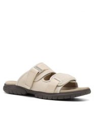 Badura Klapki BOBBY-01 MB Beżowy. Brązowe klapki męskie Badura, bez wzorów, z materiału, bez zapięcia. Za 249.99 zł.