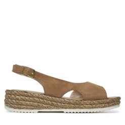 Sandały Lasocki. Brązowe sandały damskie Lasocki, bez wzorów, bez obcasa, na płaskiej podeszwie, bez zapięcia. Za 159.99 zł.