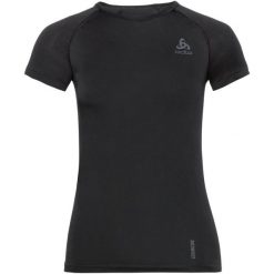 Koszulka damska Odlo BL TOP crew neck s/s PERFORMANCE X-LIGHT. Czarne bluzki damskie ODLO, s, bez wzorów, sportowe, bez kołnierzyka, bez ramiączek. Za 249.99 zł.