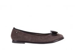 Baleriny Bayla-018 1063-303 Taupe Black, Brąz/Czarny, Skóra naturalna - 37. Brązowe balerinki damskie Bayla, bez wzorów, z materiału, eleganckie, bez obcasa, na płaskiej podeszwie, bez zapięcia. W wyprzedaży za 134.10 zł.