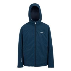 Męska Wodoodporna Kurtka Ocieplana Caspen. Niebieskie kurtki męskie Regatta, m, bez wzorów, z materiału, wakacyjne, z kapturem. Za 198.99 zł.