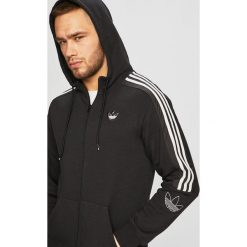 Adidas Originals - Bluza. Czarne bluzy męskie adidas Originals, l, z aplikacjami, z bawełny, z kapturem. Za 299.90 zł.