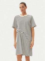 Weekend Max Mara Sukienka codzienna 2515621012650 Granatowy Regular Fit. Niebieskie sukienki damskie Weekend Max Mara, na co dzień, xs, bez wzorów, z bawełny, bez kołnierzyka, bez ramiączek, proste. Za 419.99 zł.