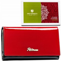 Portfel damski Peterson PTN 1N-466 czerwony. Czerwone portfele damskie Peterson, ze skóry. Za 129.99 zł.