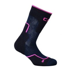 Skarpety trekkingowe CMP WOOL MID. Czarne skarpetki damskie CMP, bez wzorów. Za 79.99 zł.