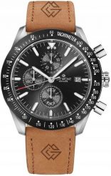 Zegarek Męski Giewont Chronograph Sapphire Brązowo Czarny GW8720-A1. Brązowe zegarki męskie Giewont, bez wzorów. Za 218.50 zł.