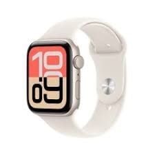 Zegarek Apple Watch Series 11 GPS + Cellular 42mm Gold Titanium Case with Light Blush Sport Band - S/M. Różowe zegarki smartwatch Apple, bez wzorów. Za 3,987.99 zł.