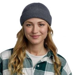 Czapka Damska Ervin Merino. Szare czapki damskie Buff, bez wzorów, sportowe. Za 264.99 zł.