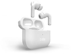 SBS wireless earbuds Air Kab Max TWS, white. Białe słuchawki bezprzewodowe NoName. Za 280.49 zł.