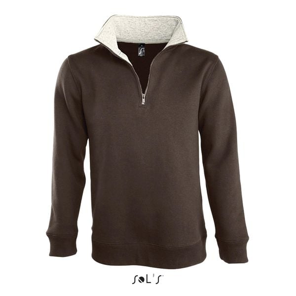 Bluza Sol's Scott. Brązowe bluzy damskie SOL'S, l, bez wzorów, z bawełny, bez ramiączek, bez kaptura. Za 201.70 zł.