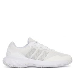 Buty do tenisa adidas. Białe obuwie sportowe damskie Adidas, bez wzorów, bez zapięcia, tenisowe. Za 319.99 zł.
