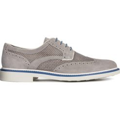 Geox Silmor Półbuty Szary. Szare półbuty męskie Geox, bez wzorów, z materiału, bez obcasa, bez zapięcia. Za 567.95 zł.