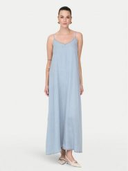 ONLY Sukienka letnia Charis 15337932 Niebieski Loose Fit. Niebieskie sukienki damskie ONLY, na lato, m, bez wzorów, z lyocellu, bez kołnierzyka, bez ramiączek. Za 129.99 zł.